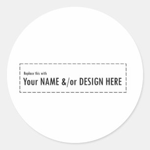 Design Your Own Custom Personalize Name Design Classic Round Sticker