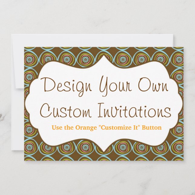 Design your Own Custom Personalized Invitations (Front)