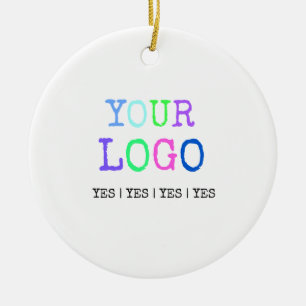 Design Your Own Custom Personalized Logo Ceramic Ornament
