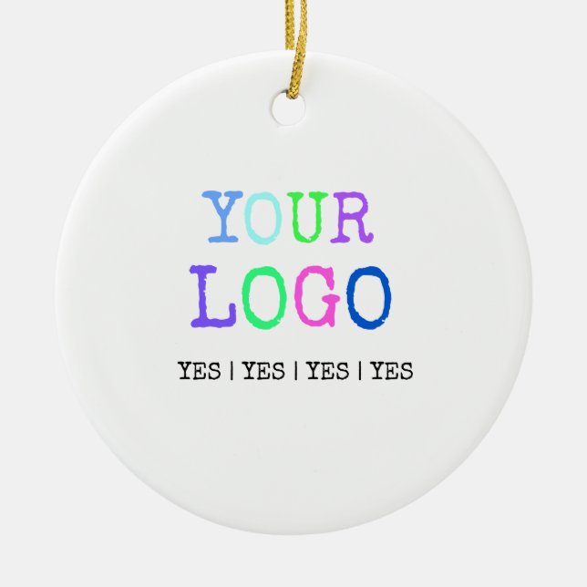 Design Your Own Custom Personalized Logo Ceramic Ornament (Front)