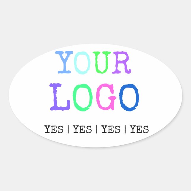 Design Your Own Custom Personalized Logo Oval Sticker (Front)