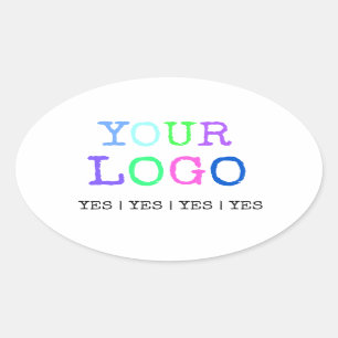 Design Your Own Custom Personalized Logo Oval Sticker