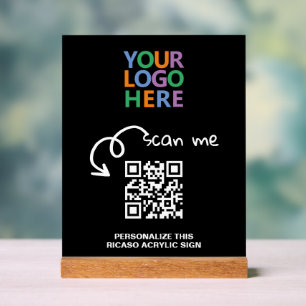 Design Your Own Custom Personalized Logo QR Code Acrylic Sign