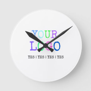 Design Your Own Custom Personalized Logo Round Clock