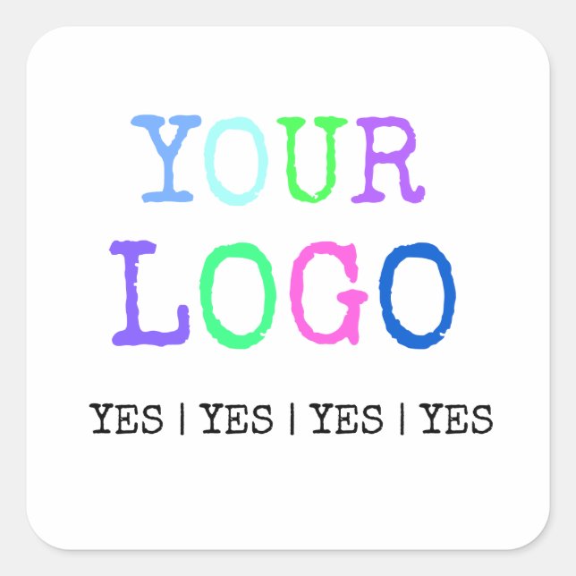 Design Your Own Custom Personalized Logo Square Sticker (Front)