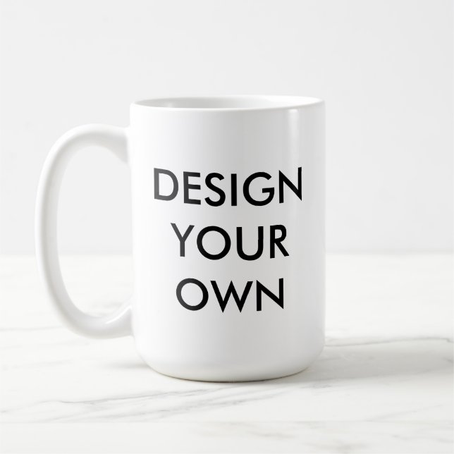 Design Your Own Custom Personalized White Mug (Left)