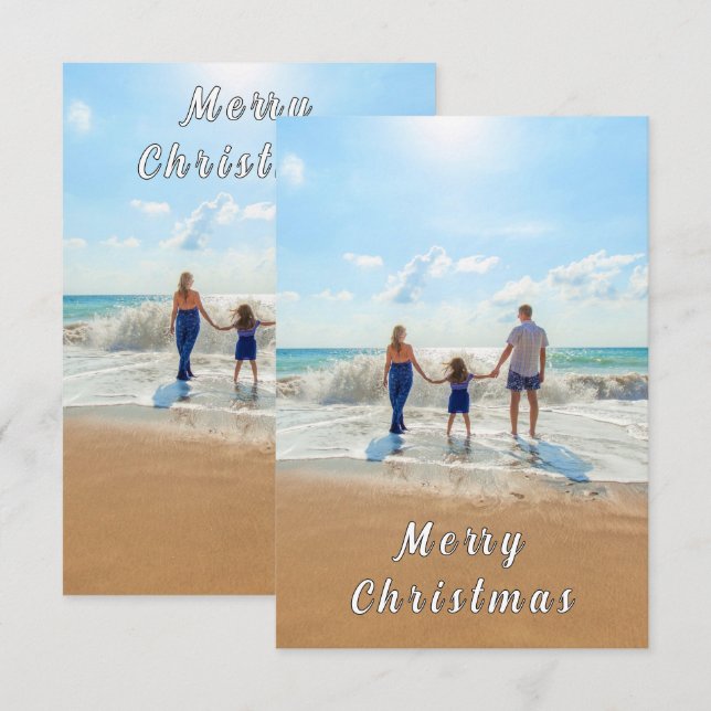 Design Your own Custom Photo Christmas Card (Front/Back)