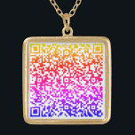 Design Your Own Custom QR Code Necklace Gift<br><div class="desc">Custom Colour - Personalized Necklaces with Your QR Code Scan Info - Special Massage Necklace Gift - Add Your QR Code - Image or Photo / or Name - Custom Text - Resize and Move or Remove / Add Elements - Image / Text with Customization Tool. Choose / Add Your...</div>