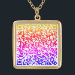 Design Your Own Custom QR Code Necklace Gift<br><div class="desc">Custom Colour - Design Your Own Personalized Necklaces with Your QR Code Scan Info - Special Massage Necklace Gift - Add Your QR Code - Image or Photo / or Name - Custom Text - Resize and Move or Remove / Add Elements - Image / Text with Customization Tool. Choose...</div>