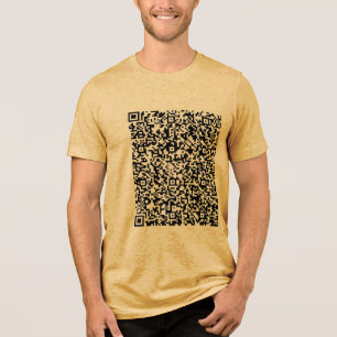 Design Your Own Custom QR Code Personalized Funny Tri-Blend Shirt