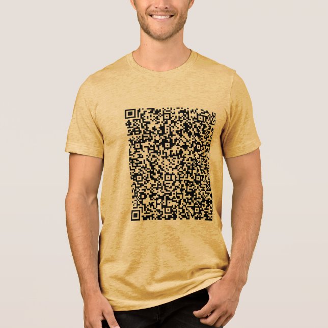Design Your Own Custom QR Code Personalized Funny Tri-Blend Shirt (Front)