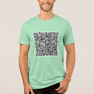 Design Your Own Custom QR Code Scan Info Funny Tri-Blend Shirt