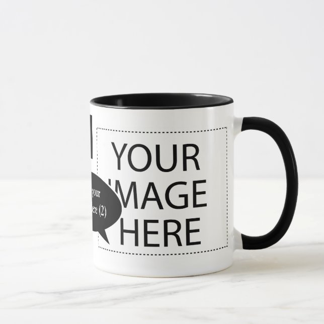 Design Your Own Custom Speech Bubbles Coffee Mugs (Right)