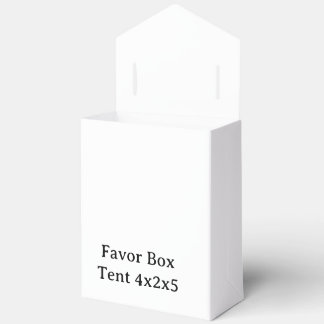 Design Your Own custom Tent 4x2x5 Favor Box