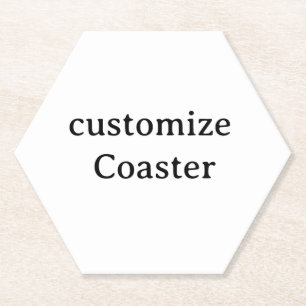 Design Your Own customise Hexagon Paper Coaster