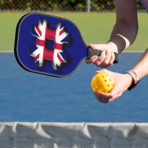 Design Your Own Cute Nice and Lovely Hashtag UK   Pickleball Paddle
