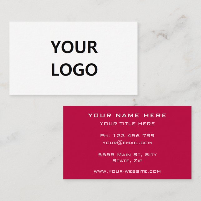 Design Your Own Design Business Cards Template (Front/Back)