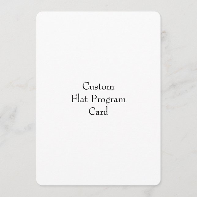 Design Your Own Flat Program Card (Front)