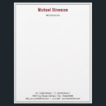 Design Your Own Framed Letterhead Template<br><div class="desc">Custom Colours and Fonts - Simple Personalized Letterhead with Your Name Profession Address Contact Information Professional Design Business Letter head - Add Your Name - Company / Profession - Title / Address / Contact Information - Phone / E-mail / Website / more - or Remove - Choose / Add Your...</div>