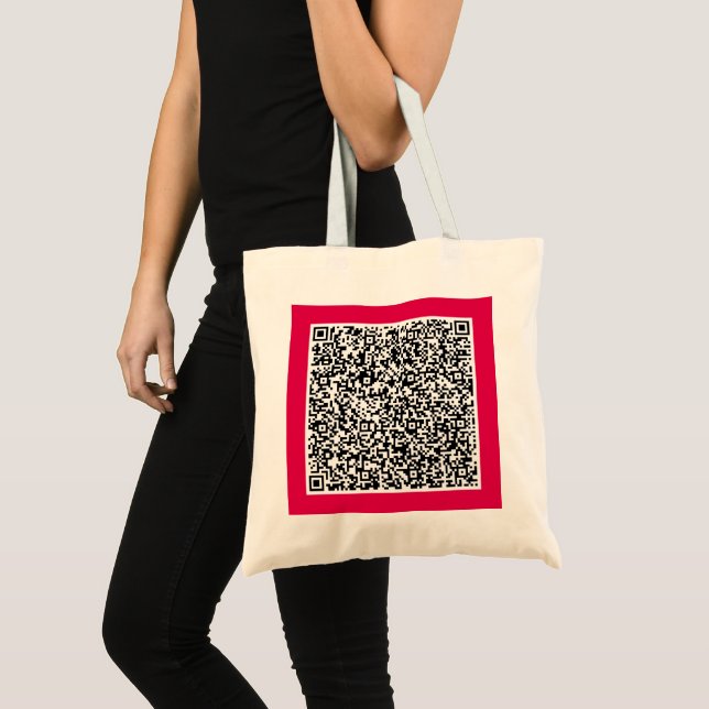 Design Your Own Funny QR Code Tote Bag Example (Front (Product))