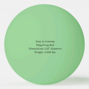 Design Your Own Glow In The Dark Green Ping Pong Ball