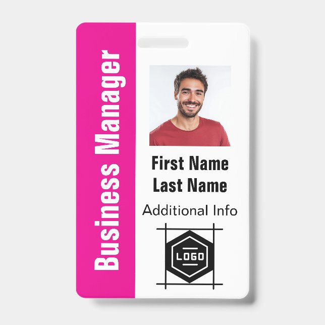 design your own id card, customized office badge (Front)