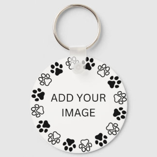 Design your own keychain Dog Paw Print Frame