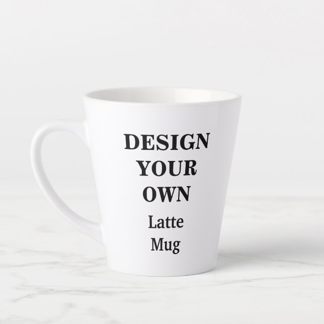 Design Your Own Latte Mug - Fully Customizable (Left)