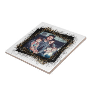 Design Your Own Leopard Frame Family Photo Tile
