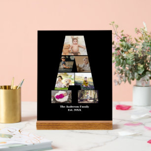 Design Your Own Letter A Photo Collage Acrylic Sign