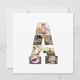 Design Your Own Letter A Photo Collage Holiday Card