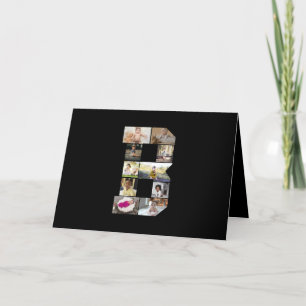 Design Your Own Letter B Photo Collage Announcement