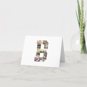 Design Your Own Letter B Photo Collage Announcement