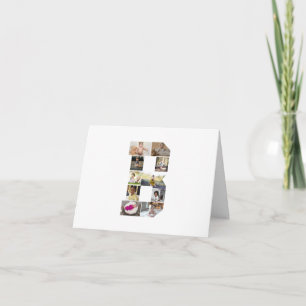 Design Your Own Letter B Photo Collage Card