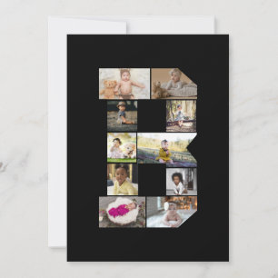 Design Your Own Letter B Photo Collage Card