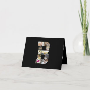 Design Your Own Letter B Photo Collage Holiday Card