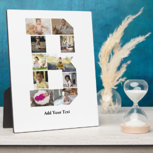 Design Your Own Letter B Photo Collage Plaque
