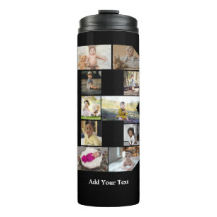 Design Your Own Letter B Photo Collage Thermal Tumbler