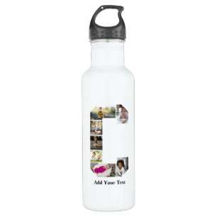Design Your Own Letter C Photo Collage 710 Ml Water Bottle
