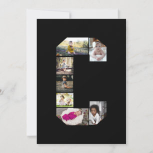 Design Your Own Letter C Photo Collage Announcement