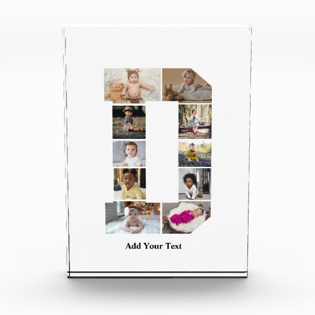 Design Your Own Letter D Photo Collage Block (Front)