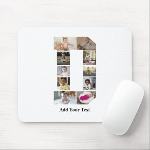 Design Your Own Letter D Photo Collage Mouse Pad