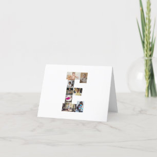 Design Your Own Letter E Photo Collage Holiday Card