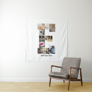 Design Your Own Letter E Photo Collage Tapestry