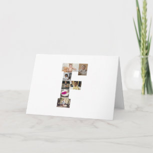 Design Your Own Letter F Photo Collage Card