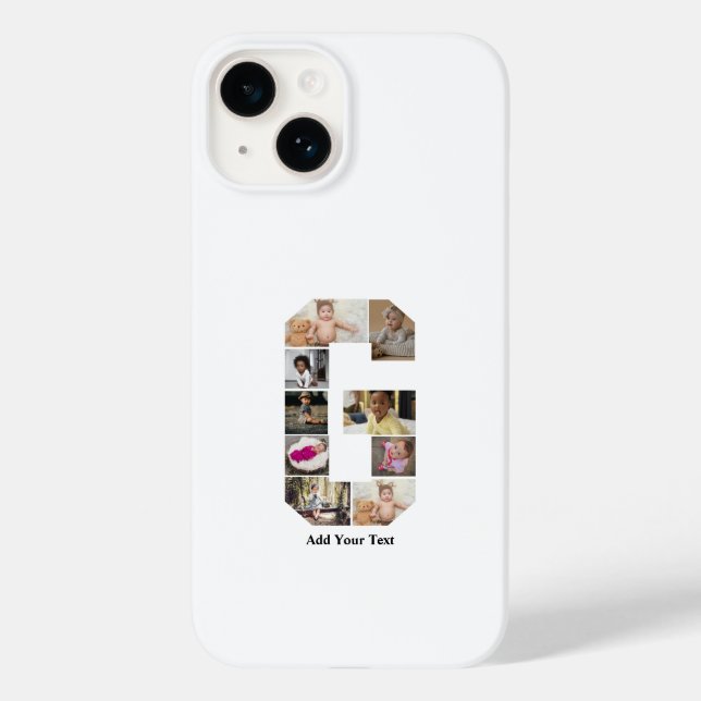 Design Your Own Letter G Photo Collage Case-Mate iPhone Case (Back)