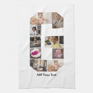 Design Your Own Letter G Photo Collage Kitchen Towel