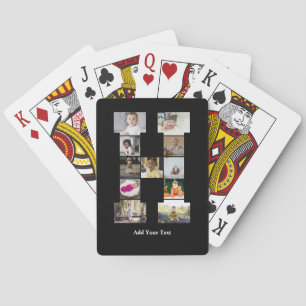 Design Your Own Letter H Photo Collage Playing Cards