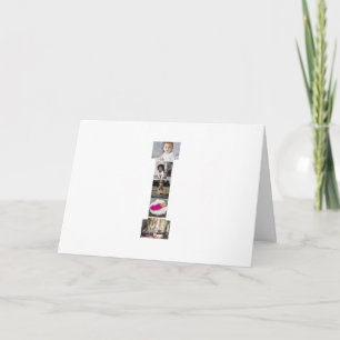 Design Your Own Letter I Photo Collage Card
