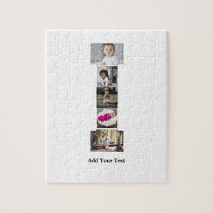 Design Your Own Letter I Photo Collage Jigsaw Puzzle